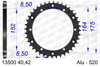 Couronne AFAM alu standard - 520