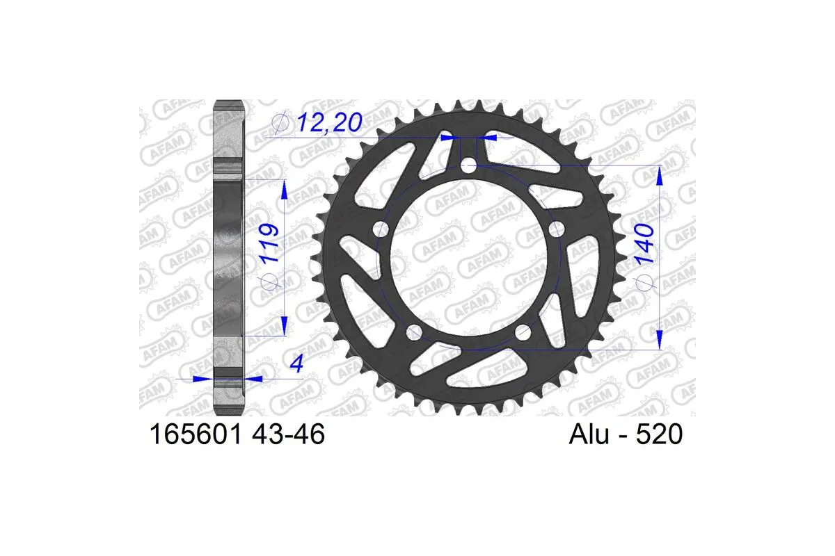 Couronne AFAM alu standard - 520