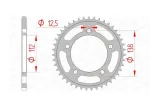 Kit chaîne AFAM 520 XSR4 - 17/39-112 - Couronne acier standard
