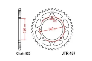 Couronne JT SPROCKETS acier standard - 520