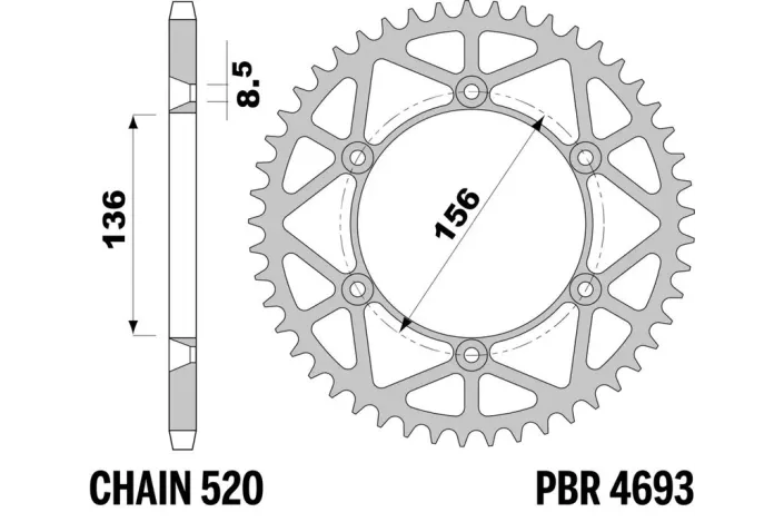 Couronne PBR acier allégée - 520