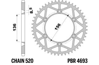 Couronne PBR acier allégée - 520