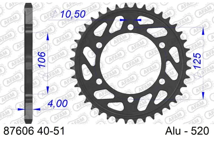 Couronne AFAM alu standard - 520
