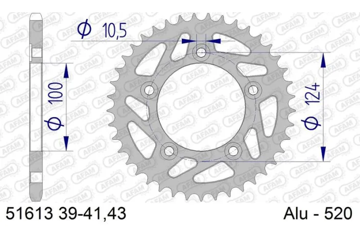 Couronne AFAM alu standard - 520