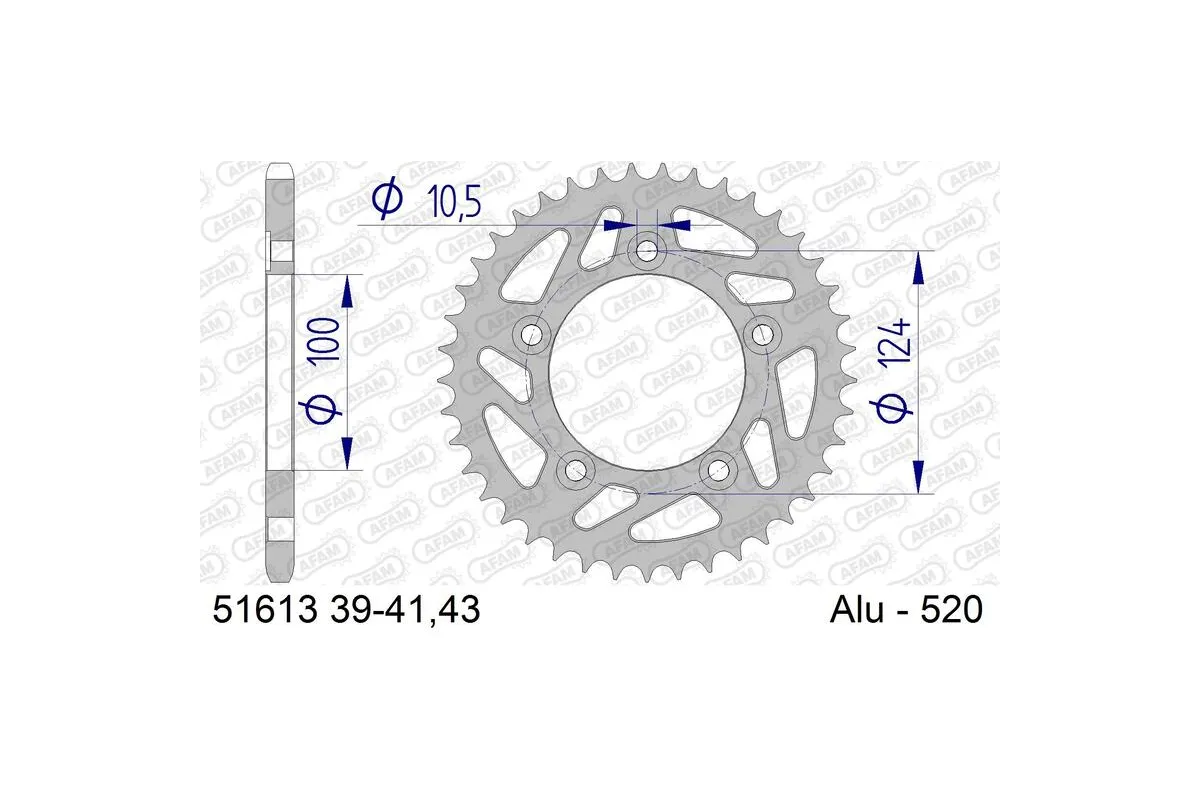 Couronne AFAM alu standard - 520