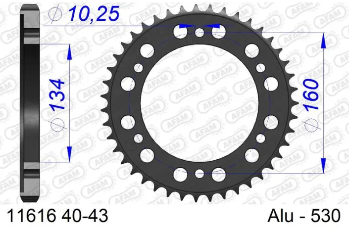 Couronne AFAM alu standard - 530