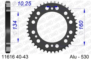 Couronne AFAM alu standard - 530