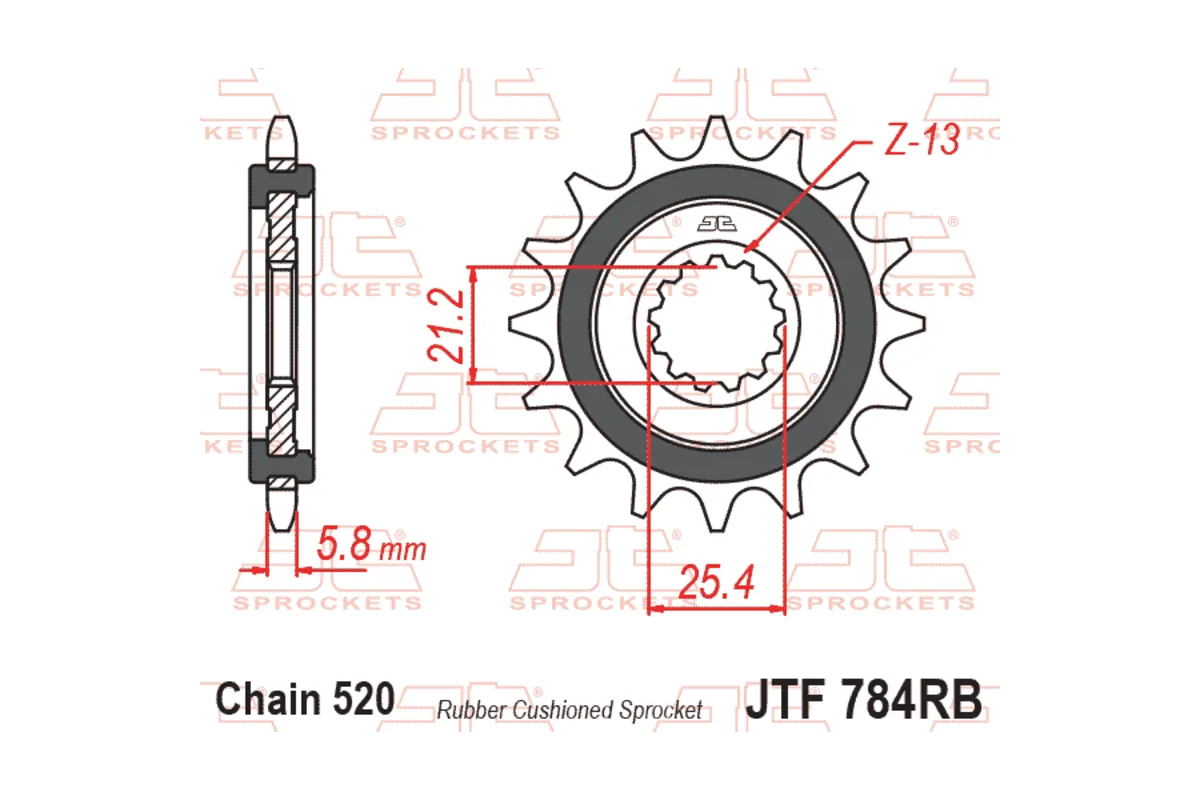 Pignon JT SPROCKETS acier anti-bruit - 520