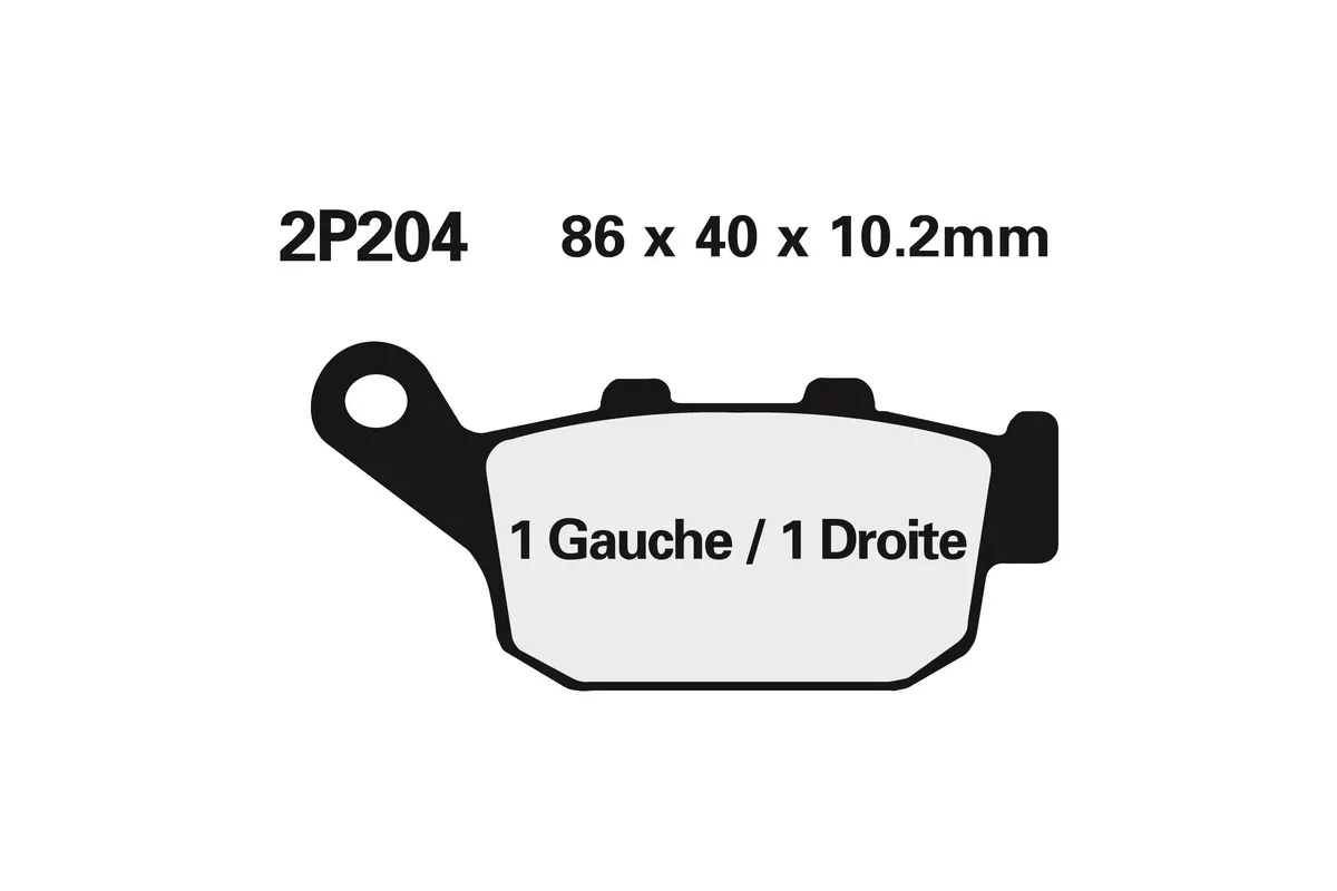 Plaquettes de frein NISSIN route semi-métallique - 2P-204NS
