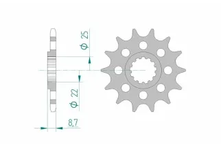 Kit chaîne AFAM 520 XHR4 - 17/42-110 - Couronne alu standard