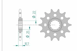 Kit chaîne AFAM 520 XSR4 - 16/45-114 - Couronne alu standard