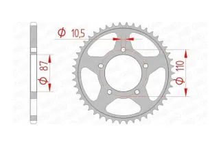Kit chaîne AFAM 520 XSR4 - 15/46-114 - Couronne acier standard