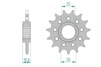 Kit chaîne AFAM 520 XHR4 - 16/42-110 - Couronne alu standard