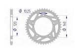 Kit chaîne AFAM 520 XSR4 - 16/48-114 - Couronne alu standard