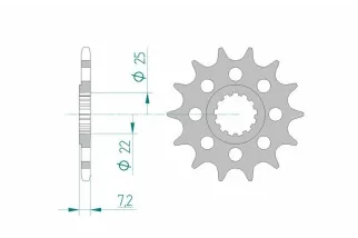 Kit chaîne AFAM 520 XSR4 - 15/47-114 - Couronne alu standard