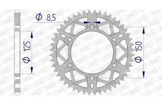 Kit chaîne AFAM 520 MXPRO - 14/51-118 - Couronne alu anti-boue