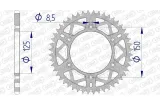 Kit chaîne AFAM 520 MXPRO - 14/51-118 - Couronne alu anti-boue