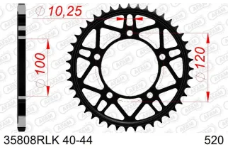 Kit chaîne AFAM 520 XHR4 - 16/41-110 - Couronne acier standard