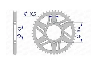 Kit chaîne AFAM 520 XSR4 - 15/45-114 - Couronne alu standard