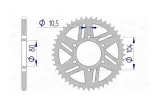 Kit chaîne AFAM 520 XSR4 - 15/45-114 - Couronne alu standard