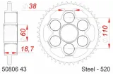 Kit chaîne AFAM 520 XHR4 - 14/45-110 - Couronne acier standard