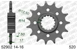 Kit chaîne AFAM 520 XHR4 - 14/45-110 - Couronne acier standard