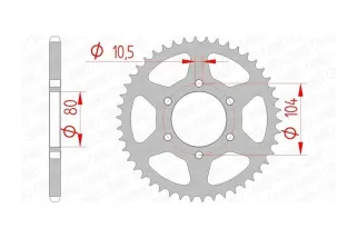 Kit chaîne AFAM 520 XSR4- 15/46-114 - Couronne acier standard