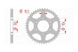 Kit chaîne AFAM 520 XSR4- 15/46-114 - Couronne acier standard