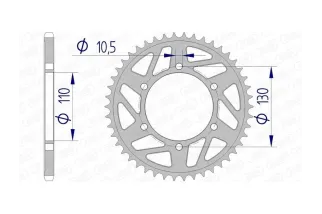Kit chaîne AFAM 520 XHR4 - 16/45-110 - Couronne alu standard