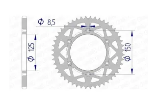 Kit chaîne AFAM 520 MXPRO - 14/51-118 - Couronne alu standard