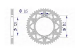 Kit chaîne AFAM 520 MXPRO - 14/51-118 - Couronne alu standard