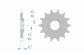 Kit chaîne AFAM 520 MXPRO - 14/51-118 - Couronne alu standard