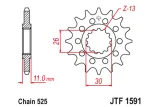 Pignon JT SPROCKETS acier anti-bruit - 525