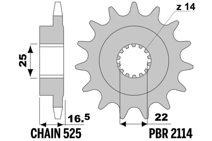 Pignon JT SPROCKETS acier anti-bruit - 525