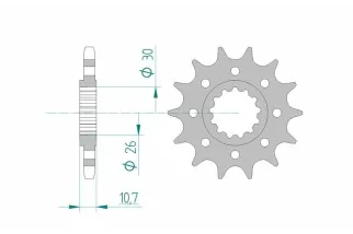 Kit chaîne AFAM 525 XHR4 - 17/45-118 - Couronne acier standard