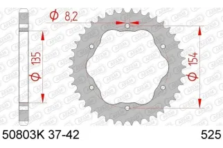 Kit chaîne AFAM 525 XHR4 - 15/42-118 - Couronne acier standard - Necessite un porte couronne AFAM