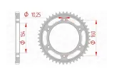 Kit chaîne AFAM 525 XHR4 - 16/40-118 - Couronne acier standard