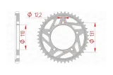 Kit chaîne AFAM 525 XHR4 - 17/45-118 - Couronne acier standard