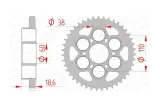 Kit chaîne AFAM 525 XHR4 - 15/43-118 - Couronne acier standard
