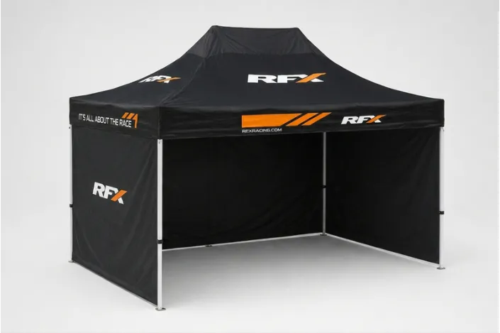 Tonnelle de paddock RFX Home Track 4,5 x 3 m avec 3 cloisons amovibles