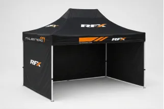 Tonnelle de paddock RFX Home Track 4,5 x 3 m avec 3 cloisons amovibles