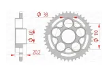 Kit chaîne AFAM 520 XHR4 - 15/41-104 - Couronne acier standard