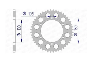 Kit chaîne AFAM 520 XSR4 - 16/46-122 - Couronne alu standard