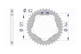 Kit chaîne AFAM 520 XHR4 - 15/41-104 - Couronne alu standard - Necessite un porte couronne AFAM