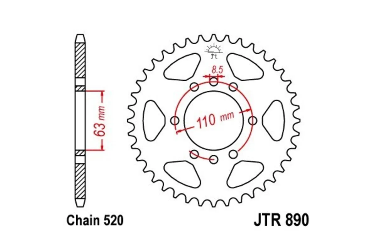 Couronne JT SPROCKETS Acier Standard - 520