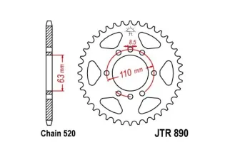 Couronne JT SPROCKETS Acier Standard - 520