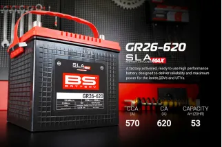 Batterie BS BATTERY SLA Max sans entretien activée usine - GR26-620