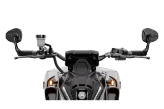 Rétroviseur d'embout de guidon HIGHSIDER pro Victory-Ultra long - la pièce - noir mat