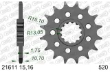 Kit chaîne AFAM 520 XSR4 - 15/46-122 - Couronne acier standard