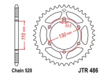 Couronne JT SPROCKETS acier standard - 520